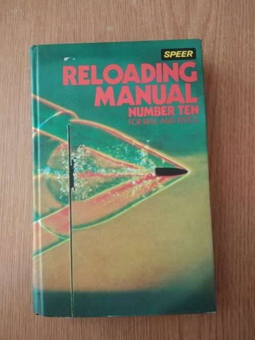 Speer Reloading Manual number ten for rifle and pistol
