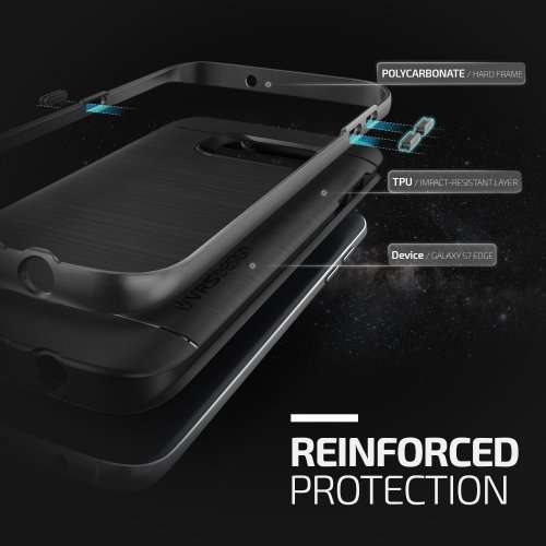 Galaxy S7 Edge Case, VRS Design [High Pro Shield Series] Slim Fit Cover with Military Grade Drop Pro