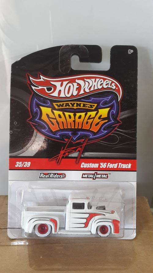 HOT WHEELS - Wayne' Garage CHASE Custom 1956 Ford Truck HARD TO FIND REAL RIDER RUBBER TIRES