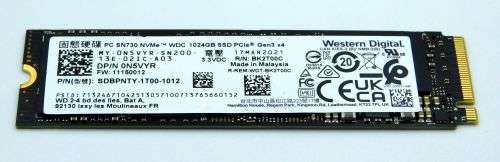 Western Digital PC SN730 NVMe WDC 1024GB SSD PCIe - Solid State Drive