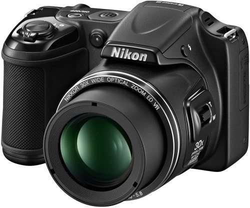 Nikon COOLPIX L820 16 MP CMOS Digital Camera with 30x Zoom Lens and Full HD 1080p Video (Black)