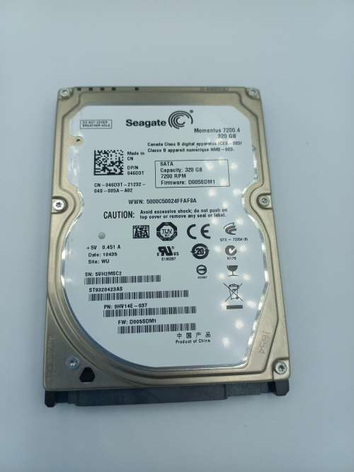 Seagate Momentus 320GB - 7200 RPM Laptop Hard Drive Disk