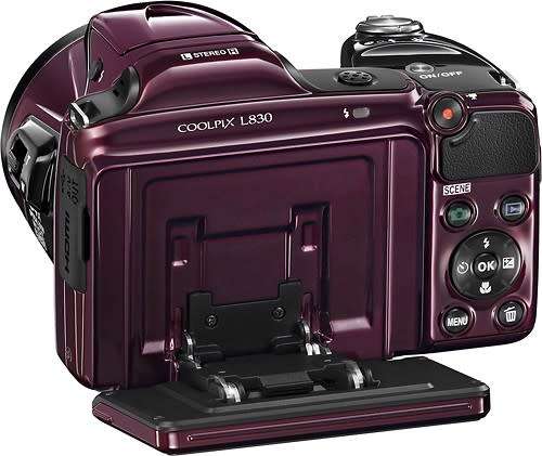 Nikon COOLPIX L830 16 MP CMOS Digital Camera with 34x Zoom Lens and Full HD 1080p Video (Plum)