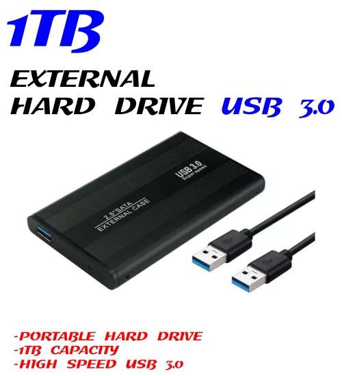 External Hard Drive 1TB USB 3.0
