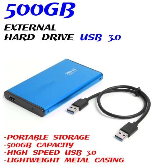 External Hard Drive 500GB USB 3.0