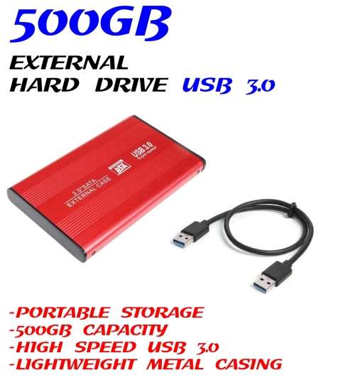 External Hard Drive 500GB USB 3.0