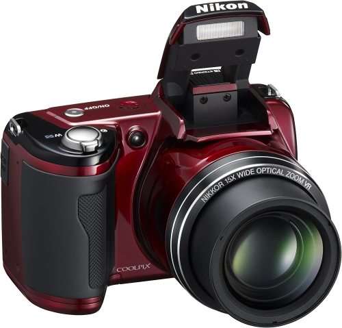 Nikon Coolpix L110 | 12.1 MP | 720p HD Videos |  Digital Camera (Red)