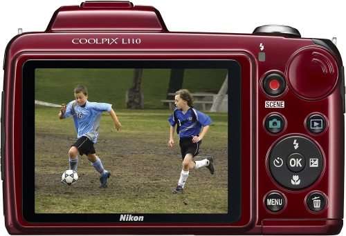 Nikon Coolpix L110 | 12.1 MP | 720p HD Videos |  Digital Camera (Red)