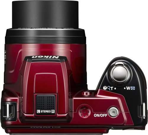 Nikon Coolpix L110 | 12.1 MP | 720p HD Videos |  Digital Camera (Red)