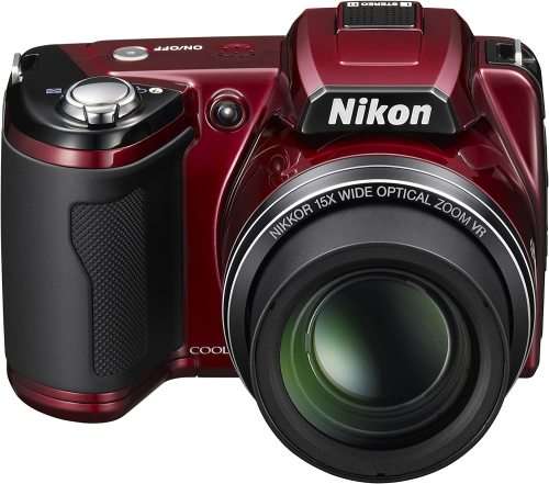 Nikon Coolpix L110 | 12.1 MP | 720p HD Videos |  Digital Camera (Red)