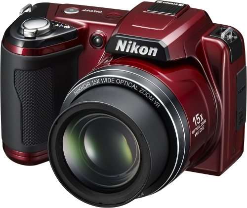 Nikon Coolpix L110 | 12.1 MP | 720p HD Videos |  Digital Camera (Red)