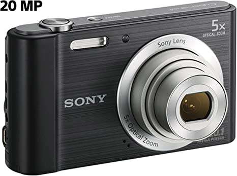 Sony Cybershot W800 Compact Digital Camera (20MP and 5x Optical Zoom) - Black