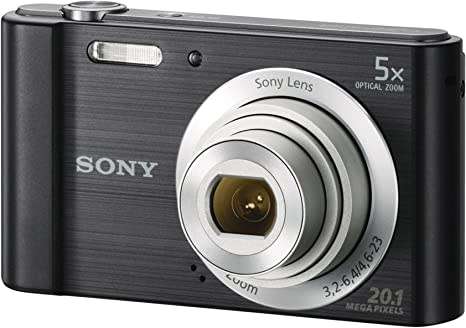Sony Cybershot W800 Compact Digital Camera (20MP and 5x Optical Zoom) - Black