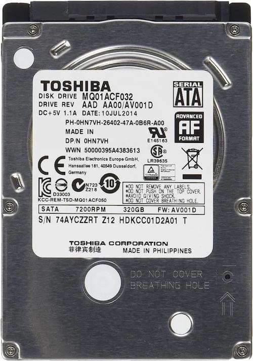 Toshiba 320GB 2.5` Internal Hard Drive