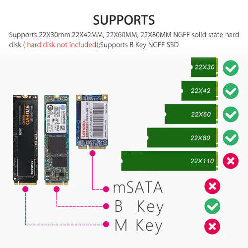 USB 3.0 To M.2 SSD (Solid State Drive) Enclosure