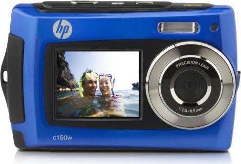 HP C150W Waterproof Compact Digital Camera Front & Rear LCDs (8MP)