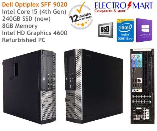 Dell Optiplex 9020 Desktop PC - Intel i5, 8GB & 240GB SSD