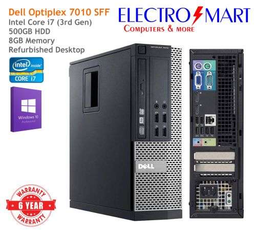 Dell Optiplex 7010 SFF Desktop - Intel i7, 8GB RAM & 500GB HDD