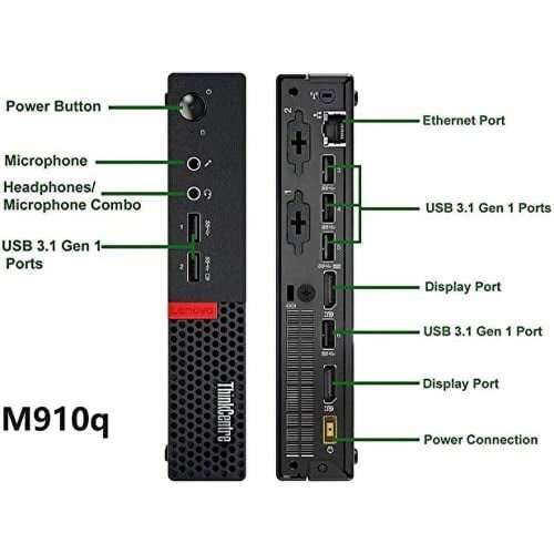 Lenovo Desktop M910q PC (Intel i5, 512GB SSD & 8GB RAM)