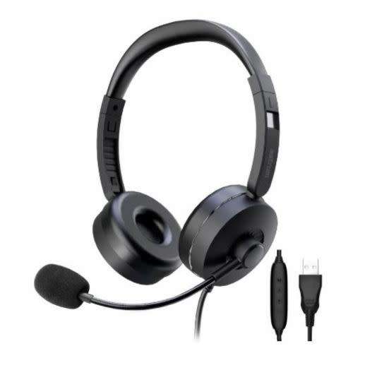 Astrum Dual Sided Headset USB with Flexible Mic - HU660