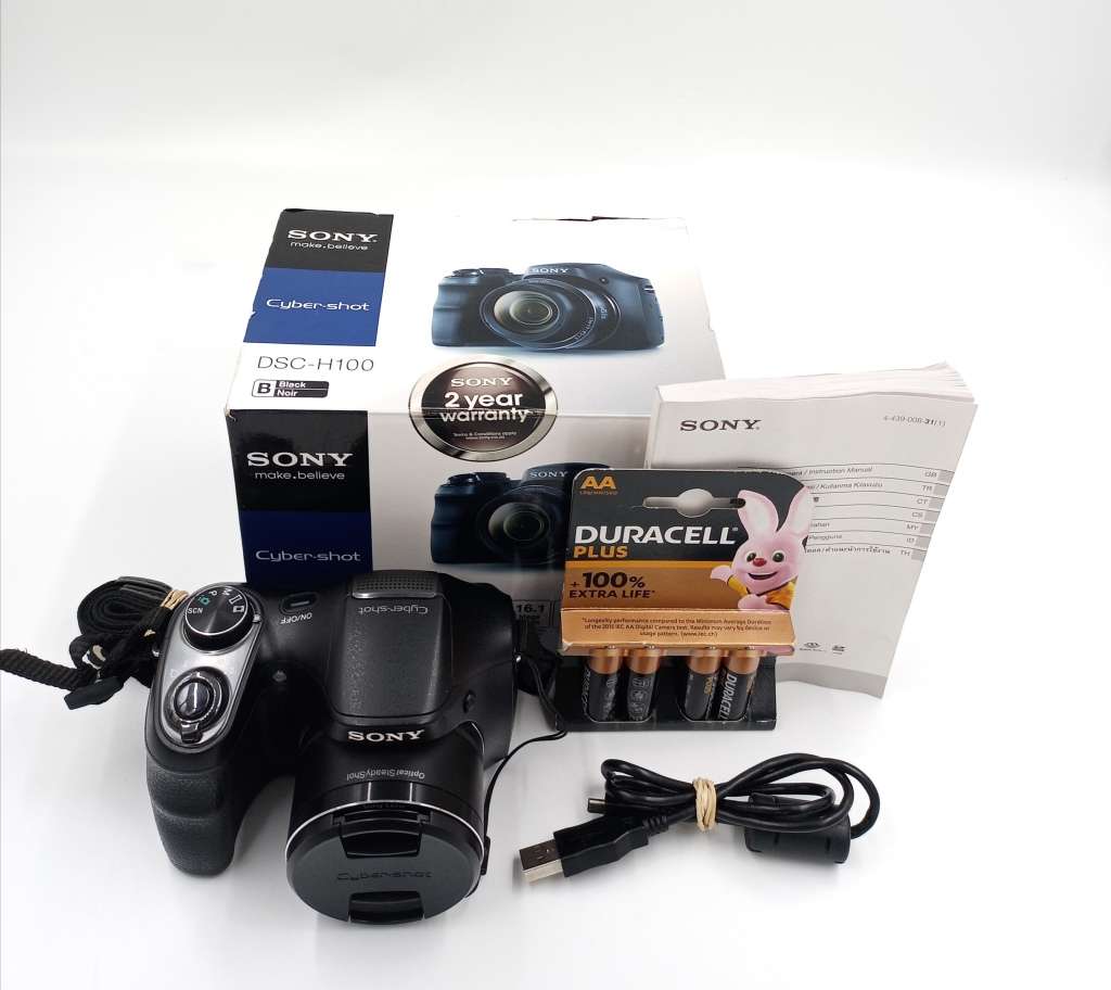 Sony Cyber-Shot DSC-H100 16.1MP Digital Camera (Black) with 21x Optical Zoom