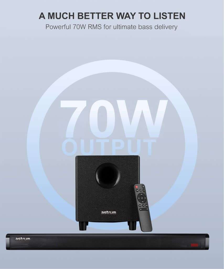 Astrum Multimedia Wireless Sound Bar 70W 2.1CH