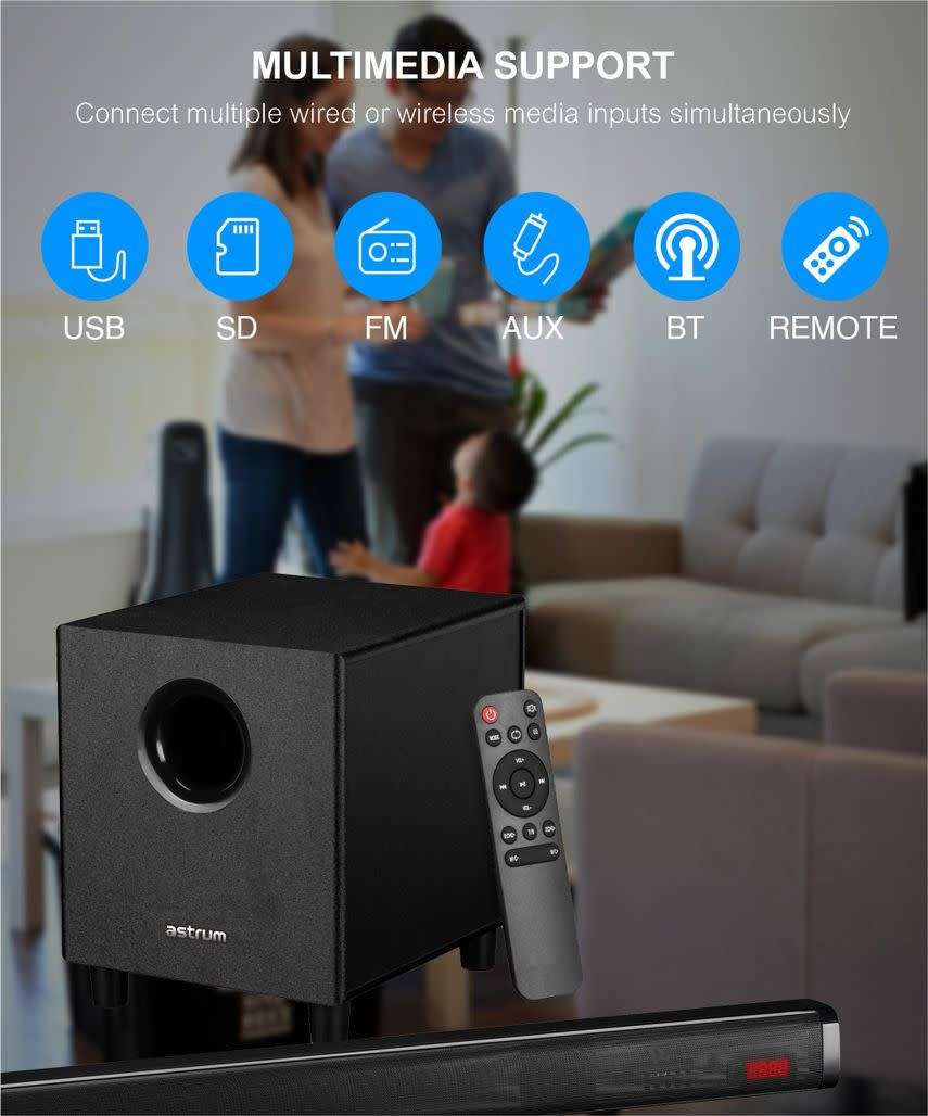Astrum Multimedia Wireless Sound Bar 70W 2.1CH