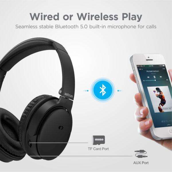 Astrum Wireless Over-Ear Hybrid Headset + Mic -HT310 >>CLEARANCE SALE<<