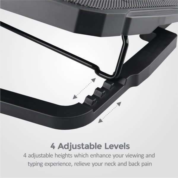 Astrum CP200 Quad Fan USB Laptop Cooling Pad (Black)