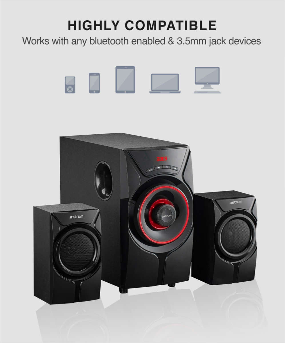 Astrum 70W 2.1CH LED Light Multimedia Wireless Speaker SM410  >>CLEARANCE SALE<<