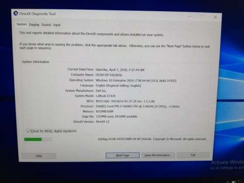 *LATE ENTRY* DELL E7470 i7 vPro 6th Gen 256gb SSD Retails new @ upto R40000 Excellent cond