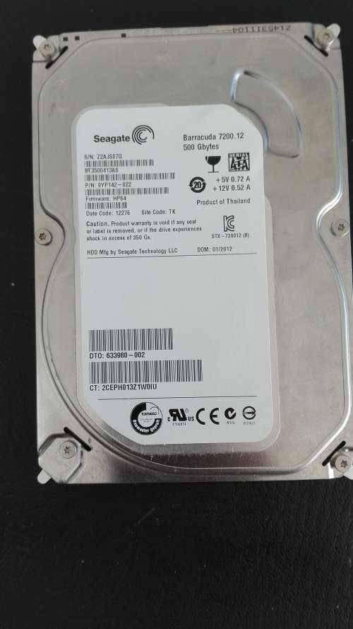 500gb Seagate Barracuda 3.5" HDD (80% HEALTH)