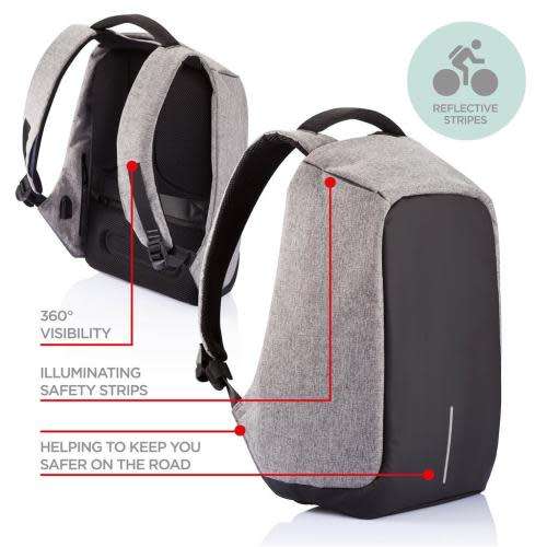 CAMEL MOUNTAIN ANTI-THEFT LAPTOP BAG WITH USB CHARGING PORT - Grey Colour