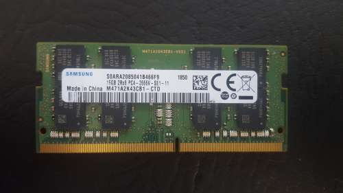 SAMSUNG 16GB DDR4 2666mHz LAPTOP RAM (SINGLE CHIP)