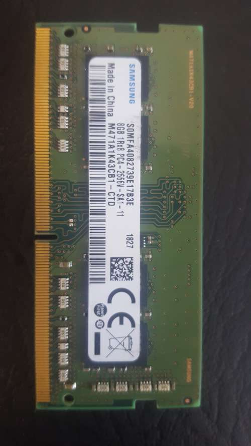 SAMSUNG 8GB DDR4 2666mHz LAPTOP RAM (SINGLE CHIP)