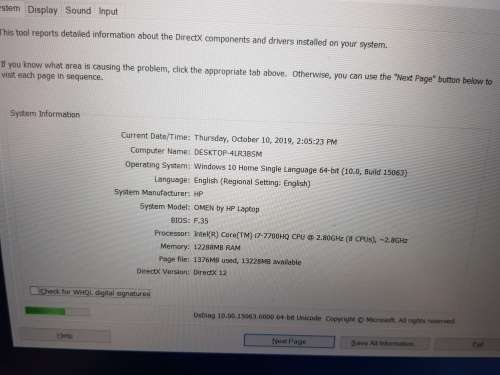 *DEMO CONDITION* HP OMEN 15 i7 7TH GEN NVIDIA 1050 4GB GAMING LAPTOP