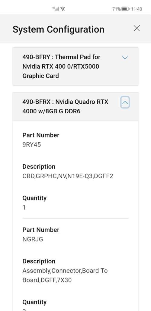 Dell precision 7540 carbon 9th gen i7 8gb ddr4 256gb NVME RTX4000 8gb gfx Warranty till April 2023