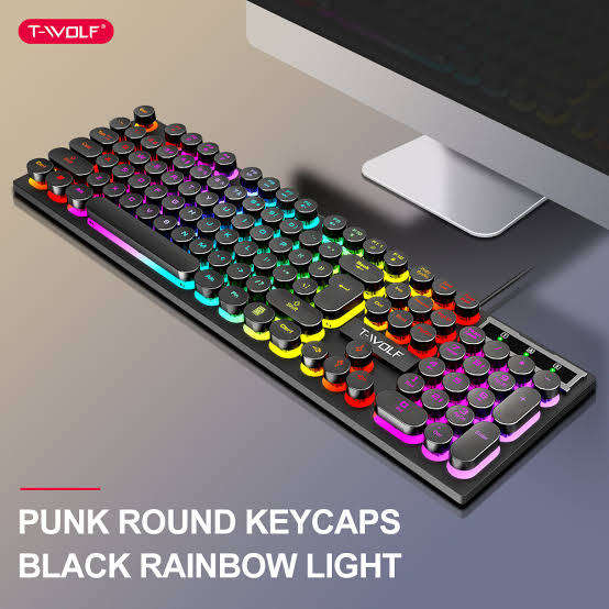 T-WOLF T80 PUNK RETRO Keyboard