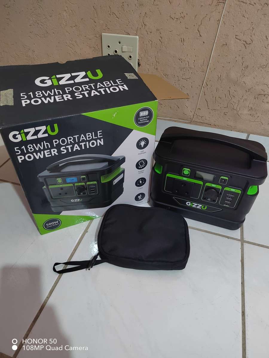 GIZZU 518Wh Portable Power Station - GPS500 -  1 x 3 Prong SA Plug Point
