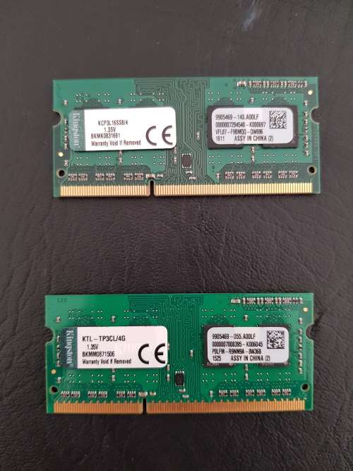 KINGSTON 8GB (2 x 4gb) DDR3L LAPTOP RAM 1600MHZ