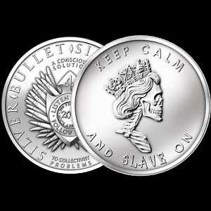 1 oz Slave Queen .999 fine silver bullet silver shield, sold out! SBSS BU!