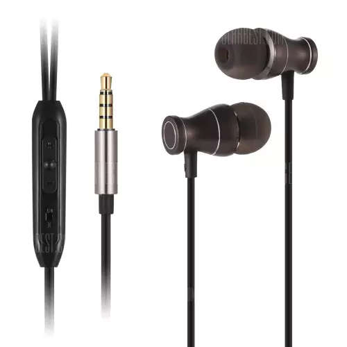 Trumpet Shape HiFi Super Bass In-ear Noise Cancelling Earphones  -  BLACK