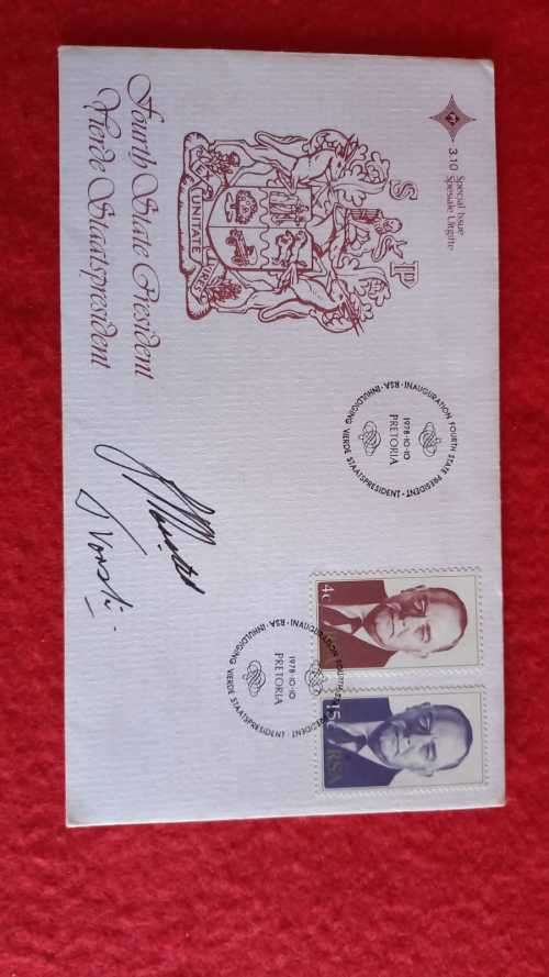 4th state president FDC, signed by president Vorster