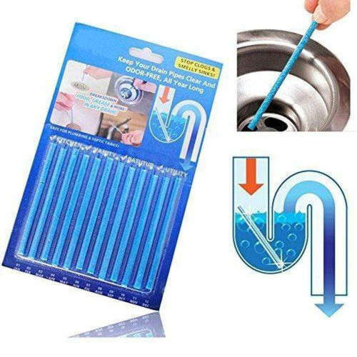 Drain cleaning sticks