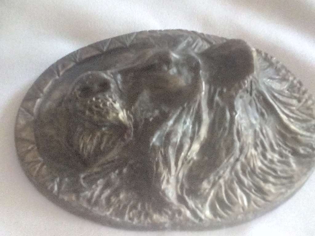 Pair of Bronze Cast Lion Head Medallions