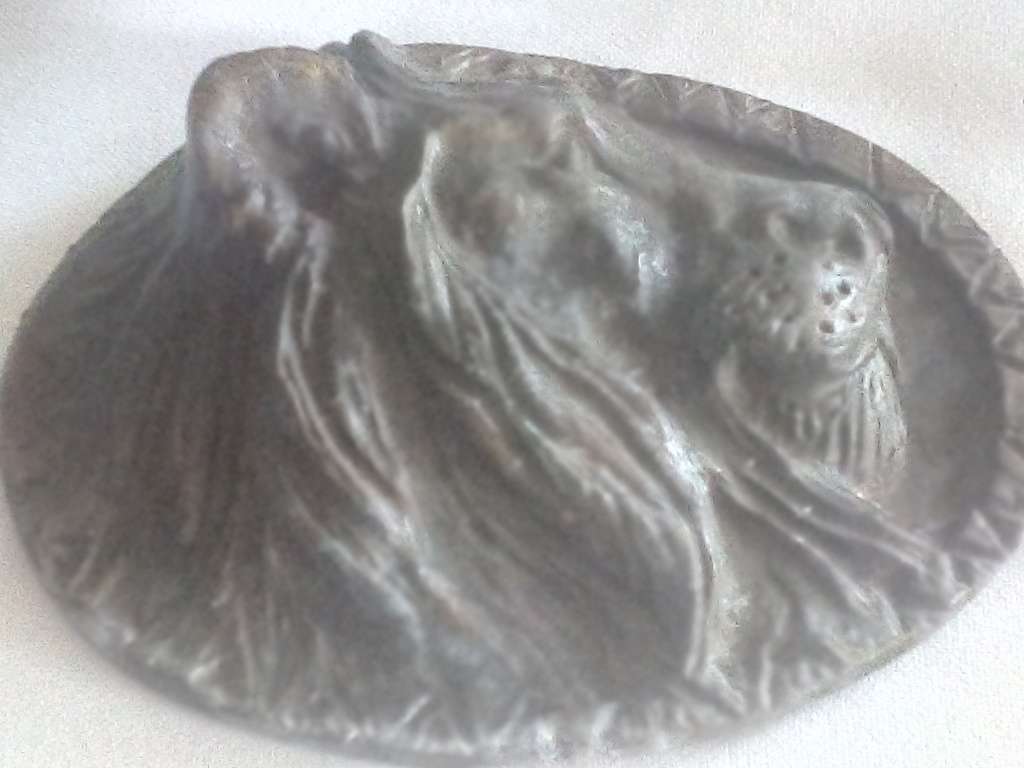 Pair of Bronze Cast Lion Head Medallions