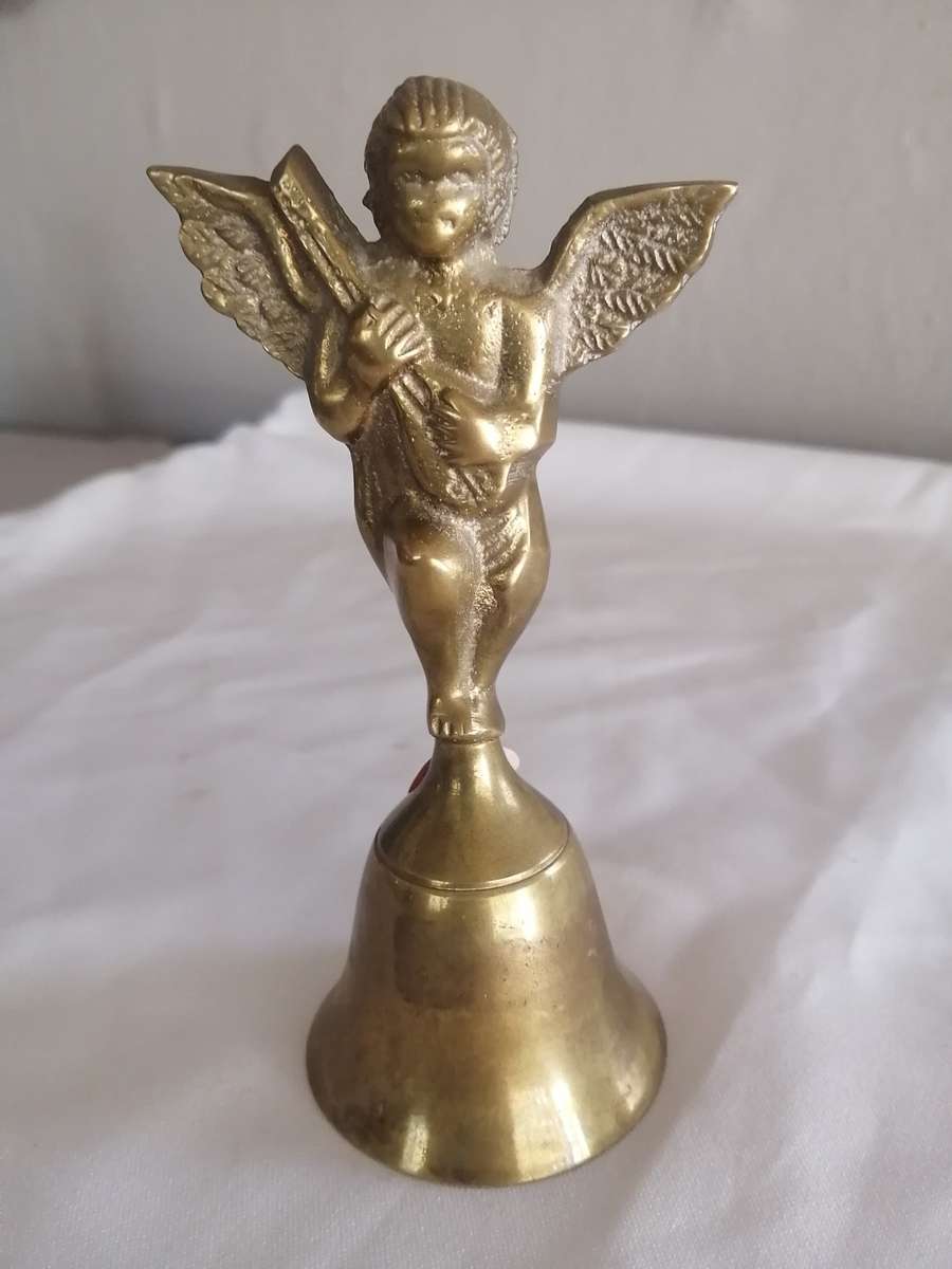 Vintage Brass Cherub Bell