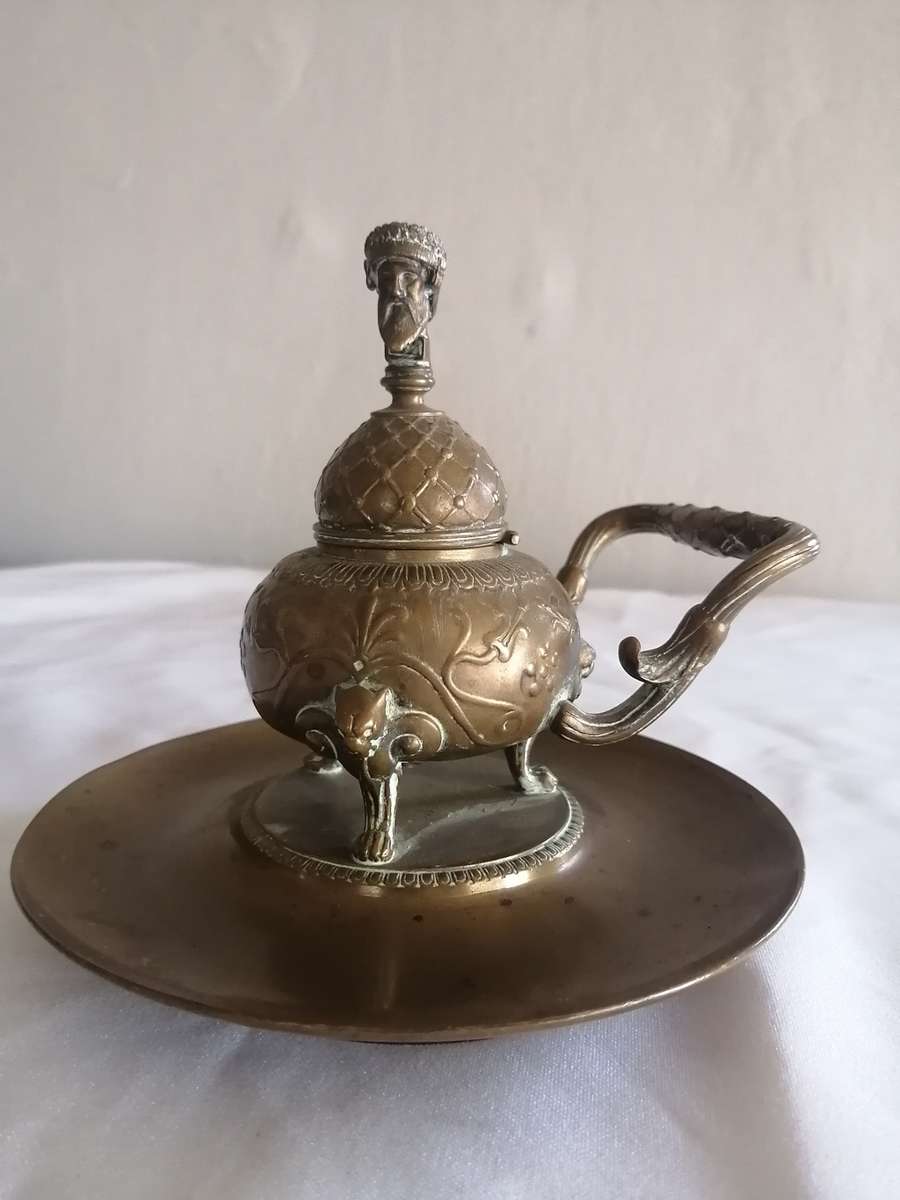 Vintage Middle Eastern Solid Brass Oil Burner