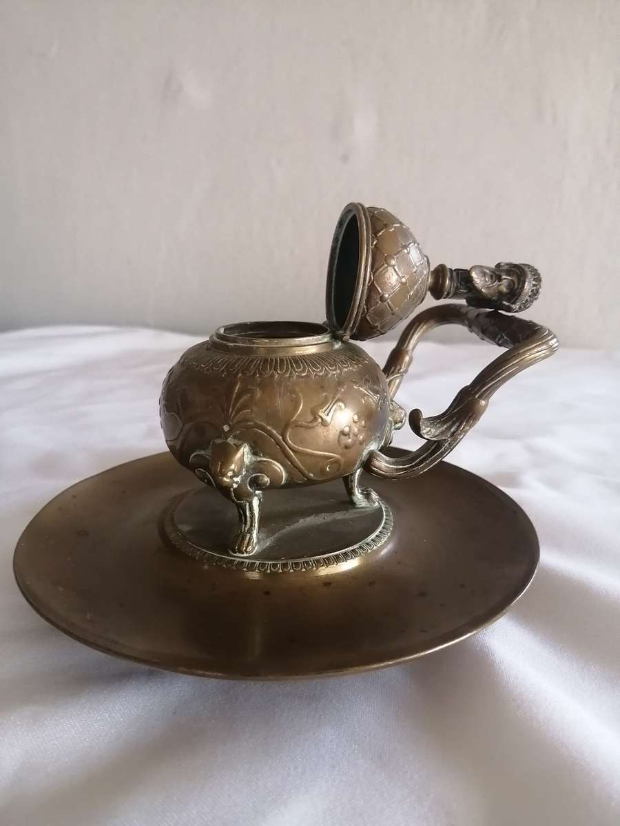 Vintage Middle Eastern Solid Brass Oil Burner