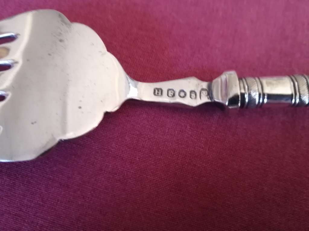 Antique Pearl Handled Silver Plated Pickle Fork